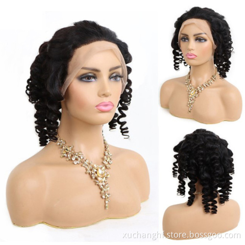 Wholesale 100% Virgin Hair Hd Transparent Swiss Lace Wigs ,Brazilian Curly Lace Front Wig, 360 Hd Lace Frontal Human Hair Wigs